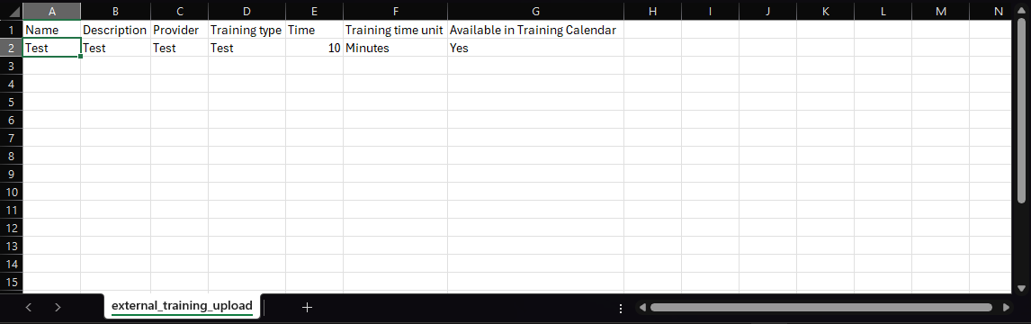 Upload External Training as a batch - Knowledge Base