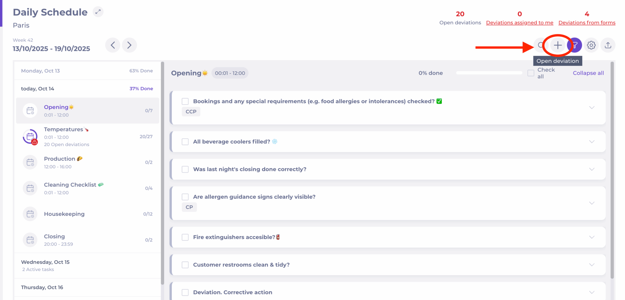 Create an ad hoc deviation - Knowledge Base