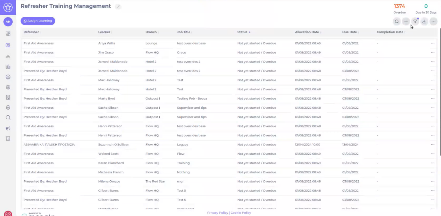 Refresh Learning Manage refresher learning - Knowledge Base