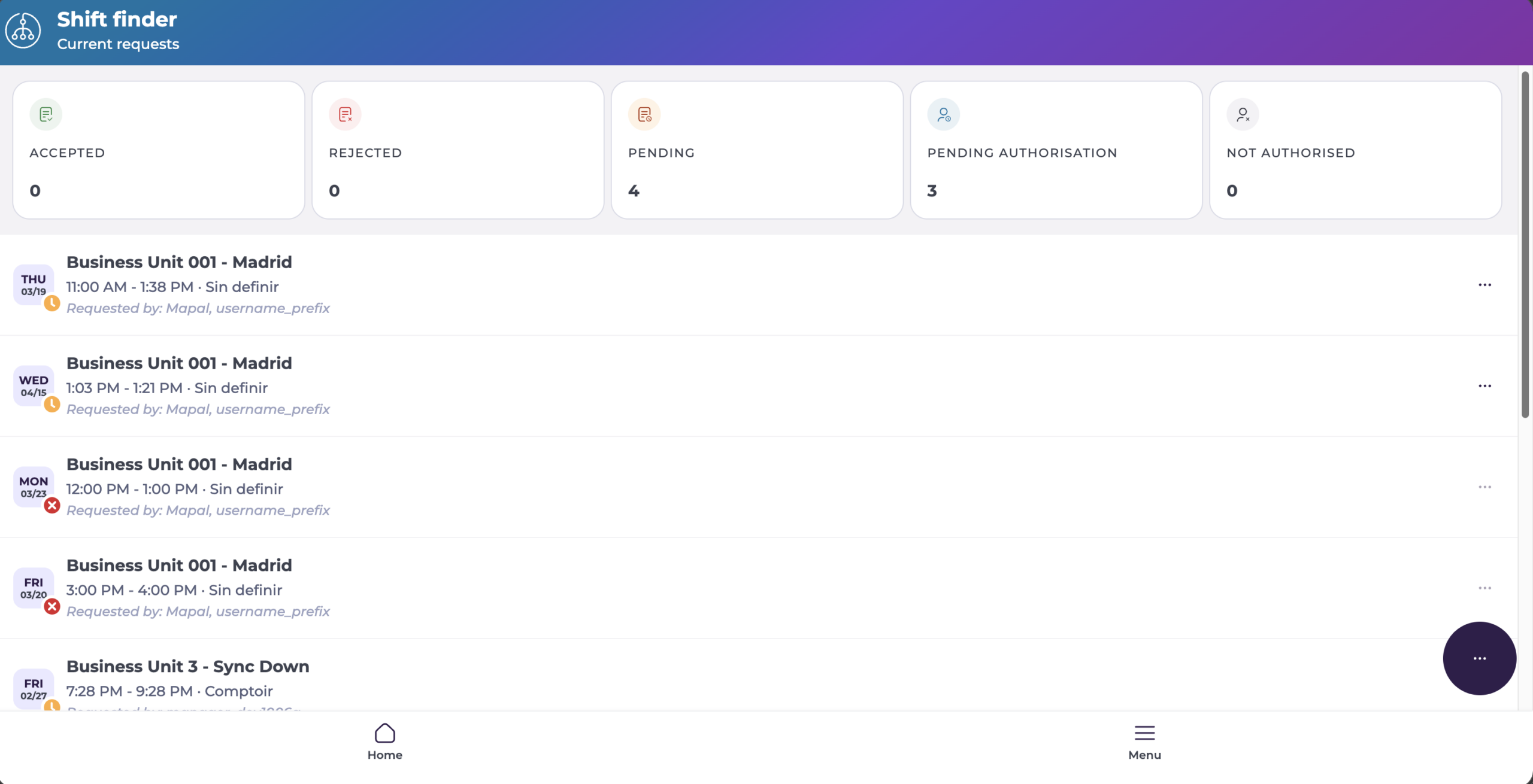 View open shift requests - Knowledge Base
