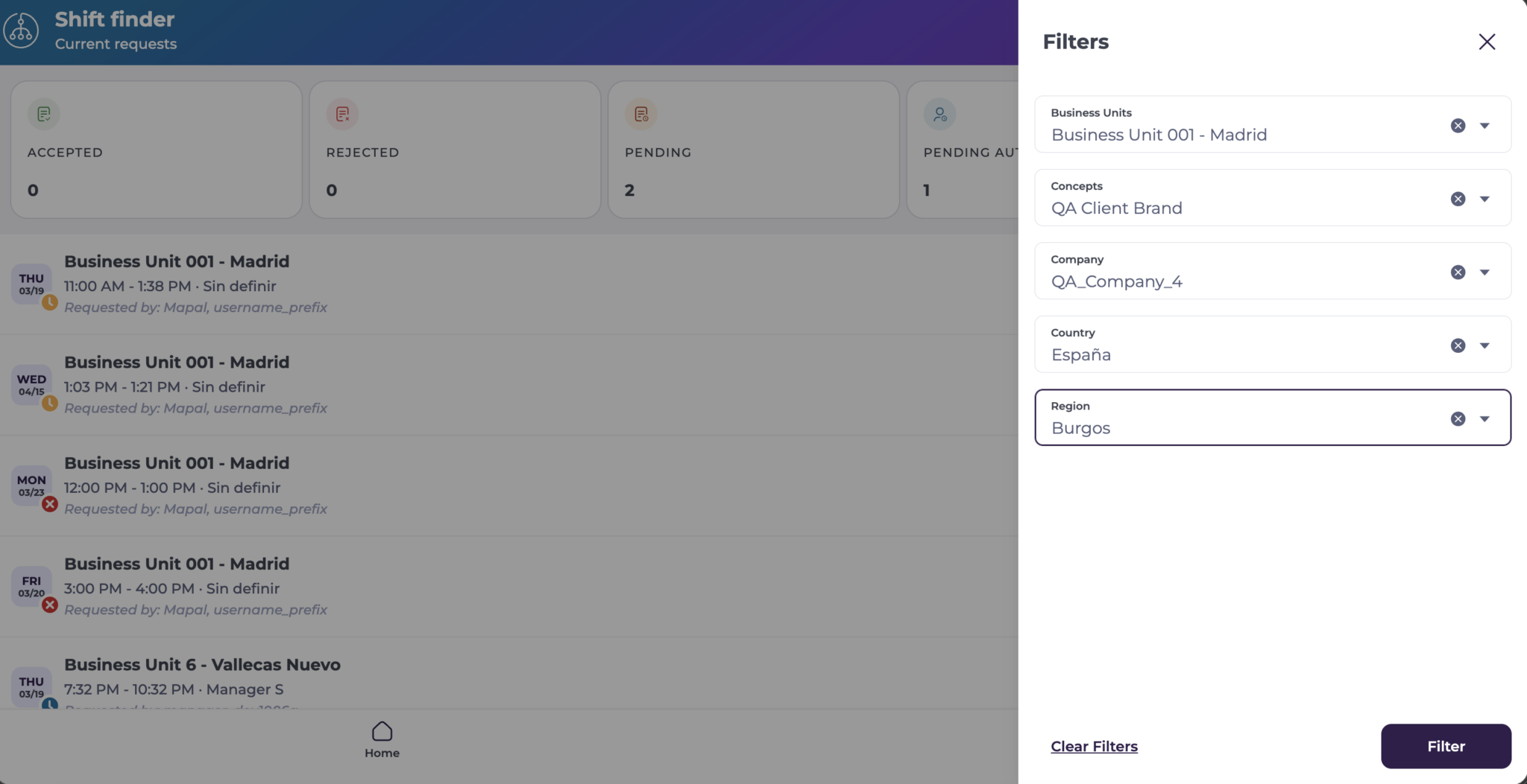 View open shift requests - Knowledge Base