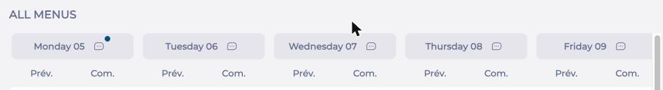 The context icon with a coloured dot next to a consumption day