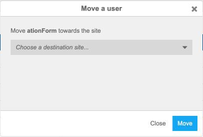 The Move a user window with the Move button